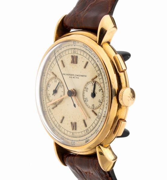 VACHERON CONSTANTIN : Chronograph: orologio da polso in oro  - Asta Gioielli e Argenti del XX secolo, con una selezione di Orologi da polso e Penne da collezione - Associazione Nazionale - Case d'Asta italiane