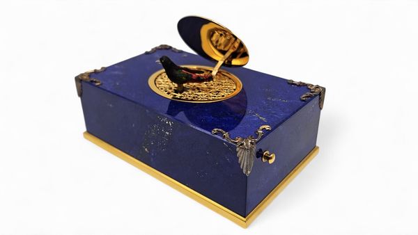 REUGE : Carillon in lapislazuli  - Asta Gioielli e Argenti del XX secolo, con una selezione di Orologi da polso e Penne da collezione - Associazione Nazionale - Case d'Asta italiane