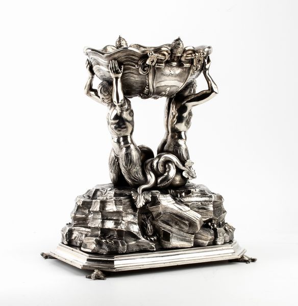 Marcello Mortet : Scultura italiana  in argento raffigurante la fontana dei due tritoni, detta del Bizzaccheri  - Asta Gioielli e Argenti del XX secolo, con una selezione di Orologi da polso e Penne da collezione - Associazione Nazionale - Case d'Asta italiane