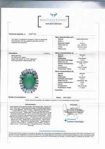 Anello in oro con diamanti e giadeite  - Asta Gioielli e Argenti del XX secolo, con una selezione di Orologi da polso e Penne da collezione - Associazione Nazionale - Case d'Asta italiane