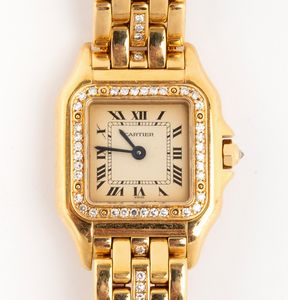 CARTIER - Panthre: orologio in oro e diamanti