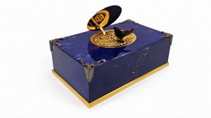 REUGE : Carillon in lapislazuli  - Asta Gioielli e Argenti del XX secolo, con una selezione di Orologi da polso e Penne da collezione - Associazione Nazionale - Case d'Asta italiane