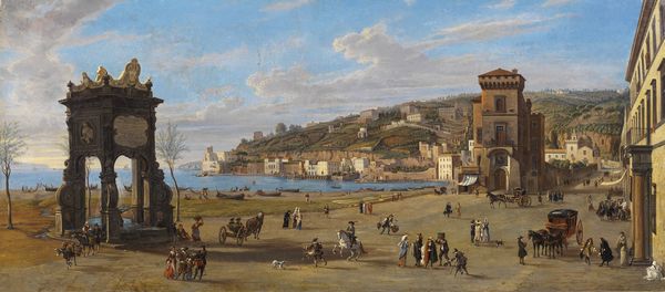 ARTISTA DEL XVIII SECOLO : Veduta della Riviera di Chiaia a Napoli  - Asta Asta 492 | ARTE ANTICA E DEL XIX SECOLO - Arte antica e antiquariato Tradizionale - Associazione Nazionale - Case d'Asta italiane