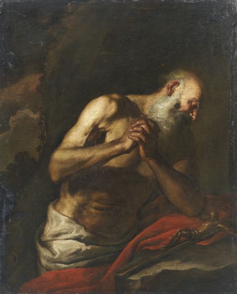 ARTISTA CARAVAGGESCO ATTIVO A NAPOLI NEL XVII SECOLO : San Girolamo in preghiera  - Asta Asta 492 | ARTE ANTICA E DEL XIX SECOLO - Arte antica e antiquariato Tradizionale - Associazione Nazionale - Case d'Asta italiane