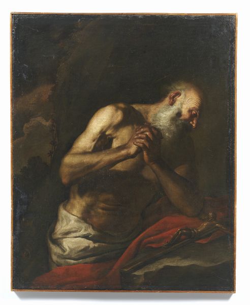 ARTISTA CARAVAGGESCO ATTIVO A NAPOLI NEL XVII SECOLO : San Girolamo in preghiera  - Asta Asta 492 | ARTE ANTICA E DEL XIX SECOLO - Arte antica e antiquariato Tradizionale - Associazione Nazionale - Case d'Asta italiane