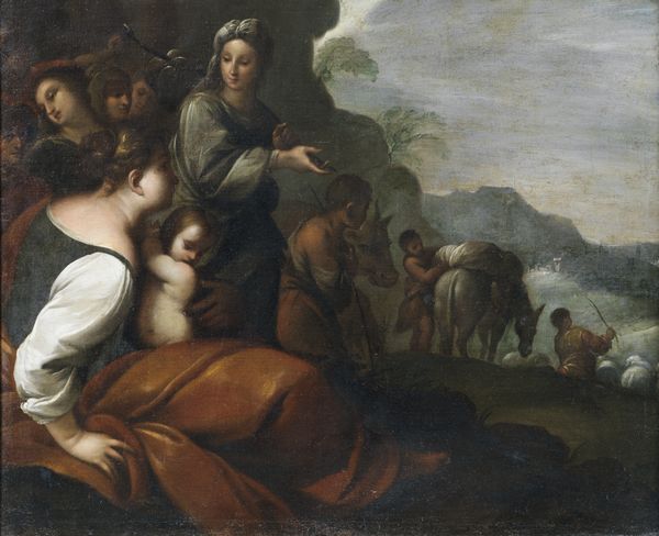 ARTISTA LOMBARDO DEL XVII SECOLO : Scena biblica (forse il viaggio di Rachele)  - Asta Asta 492 | ARTE ANTICA E DEL XIX SECOLO - Arte antica e antiquariato Tradizionale - Associazione Nazionale - Case d'Asta italiane