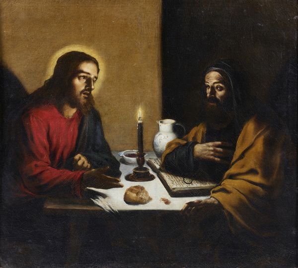 ARTISTA CARAVAGGESCO DEL XVII SECOLO : Cristo e Nicodemo  - Asta Asta 492 | ARTE ANTICA E DEL XIX SECOLO - Arte antica e antiquariato Tradizionale - Associazione Nazionale - Case d'Asta italiane