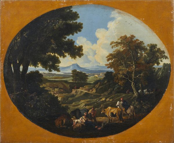 LOCATELLI  ANDREA (1695 - 1741) : Paesaggio con personaggi e armenti  - Asta Asta 492 | ARTE ANTICA E DEL XIX SECOLO - Arte antica e antiquariato Tradizionale - Associazione Nazionale - Case d'Asta italiane