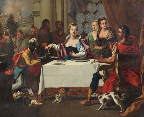 ARTISTA DEL XVIII SECOLO : Banchetto di Antonio e Cleopatra  - Asta Asta 492 | ARTE ANTICA E DEL XIX SECOLO - Arte antica e antiquariato Tradizionale - Associazione Nazionale - Case d'Asta italiane