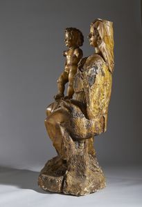 SCULTORE LIGURE DELLA MET DEL XVII SECOLO : Madonna del Carmine  - Asta Asta 492 | ARTE ANTICA E DEL XIX SECOLO - Arte antica e antiquariato Tradizionale - Associazione Nazionale - Case d'Asta italiane