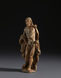 SCULTORE TRAPANESE DEGLI INIZI DEL XVIII SECOLO : Ecce Homo in alabastro parzialmente dorato  - Asta Asta 492 | ARTE ANTICA E DEL XIX SECOLO - Arte antica e antiquariato Tradizionale - Associazione Nazionale - Case d'Asta italiane