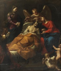 ARTISTA NAPOLETANO DEL XVII SECOLO : Transito di San Giuseppe  - Asta Asta 492 | ARTE ANTICA E DEL XIX SECOLO - Arte antica e antiquariato Tradizionale - Associazione Nazionale - Case d'Asta italiane