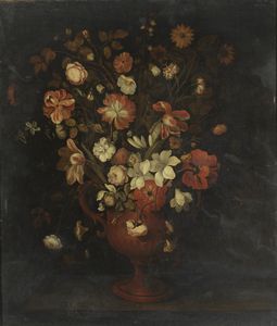 ARTISTA DEL XVIII SECOLO : Natura morta con vaso di fiori  - Asta Asta 492 | ARTE ANTICA E DEL XIX SECOLO - Arte antica e antiquariato Tradizionale - Associazione Nazionale - Case d'Asta italiane