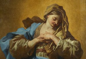 MAZZANTI LUDOVICO (1686 - 1775) : Madonna orante  - Asta Asta 492 | ARTE ANTICA E DEL XIX SECOLO - Arte antica e antiquariato Tradizionale - Associazione Nazionale - Case d'Asta italiane