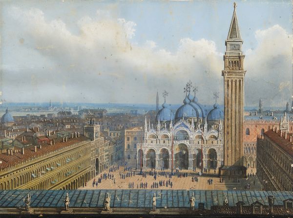 ARTISTA DEL XIX SECOLO : Veduta di Piazza San Marco a Venezia  - Asta Asta 493 | ARTE ANTICA E DEL XIX SECOLO - Dipinti e sculture del XIX secolo Tradizionale - Associazione Nazionale - Case d'Asta italiane