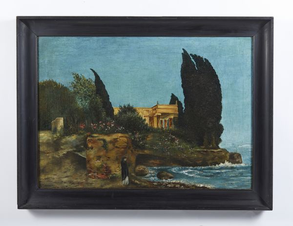 BCKLIN ARNOLD (1827 - 1901) : Da. Villa am meer  - Asta Asta 493 | ARTE ANTICA E DEL XIX SECOLO - Dipinti e sculture del XIX secolo Tradizionale - Associazione Nazionale - Case d'Asta italiane