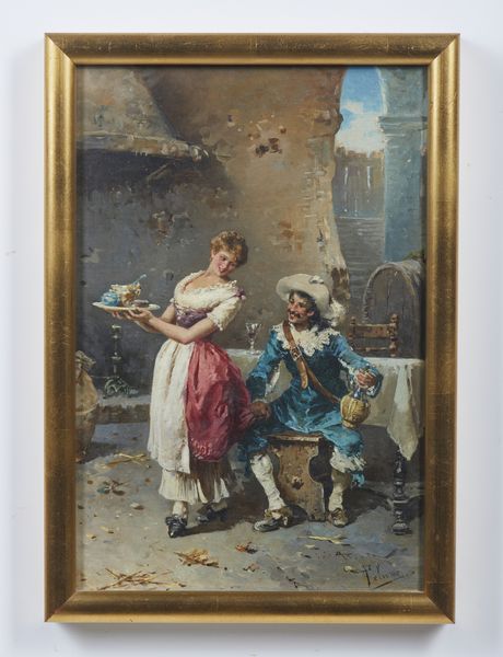 PELUSO FRANCESCO (1836 - 1916) : Scena di taverna con tentativo di corteggiamento  - Asta Asta 493 | ARTE ANTICA E DEL XIX SECOLO - Dipinti e sculture del XIX secolo Tradizionale - Associazione Nazionale - Case d'Asta italiane