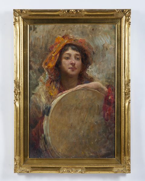 POSTIGLIONE SALVATORE (1861 - 1906) : Ritratto di popolana con tamburello  - Asta Asta 493 | ARTE ANTICA E DEL XIX SECOLO - Dipinti e sculture del XIX secolo Tradizionale - Associazione Nazionale - Case d'Asta italiane