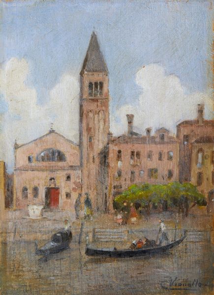 VIANELLO CESARE (1862 - 1920) : La chiesa di San Samuele a Venezia  - Asta Asta 493 | ARTE ANTICA E DEL XIX SECOLO - Dipinti e sculture del XIX secolo Tradizionale - Associazione Nazionale - Case d'Asta italiane