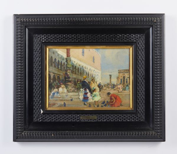 ZAGO ERMA (1880 - 1942) : Piazza San Marco a Venezia  - Asta Asta 493 | ARTE ANTICA E DEL XIX SECOLO - Dipinti e sculture del XIX secolo Tradizionale - Associazione Nazionale - Case d'Asta italiane