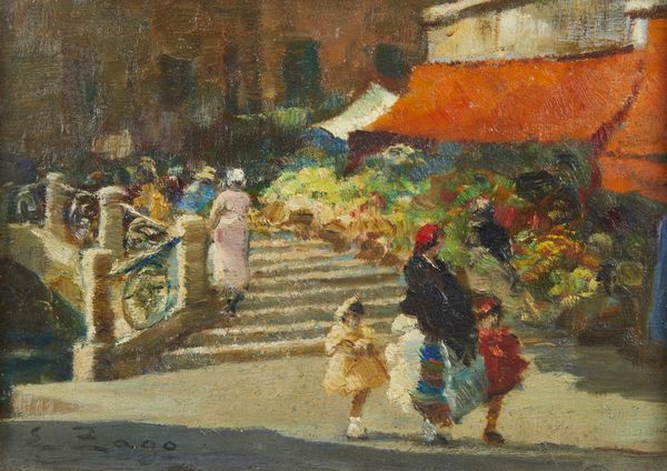 ZAGO ERMA (1880 - 1942) : Mercato a Venezia  - Asta Asta 493 | ARTE ANTICA E DEL XIX SECOLO - Dipinti e sculture del XIX secolo Tradizionale - Associazione Nazionale - Case d'Asta italiane