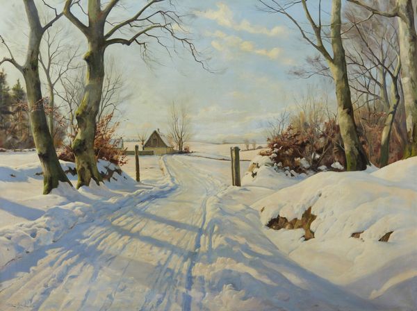 PRYN HARALD JULIUS NIELS (1891 - 1968) : Una mattina d'inverno a Ravnsholt  - Asta Asta 493 | ARTE ANTICA E DEL XIX SECOLO - Dipinti e sculture del XIX secolo Tradizionale - Associazione Nazionale - Case d'Asta italiane