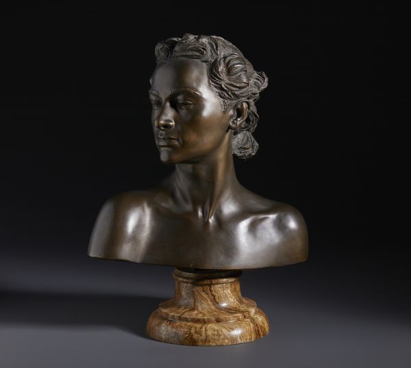 PEZZANI (PRIMA META' DEL XX SECOLO) ANTONIO : Busto femminile  - Asta Asta 493 | ARTE ANTICA E DEL XIX SECOLO - Dipinti e sculture del XIX secolo Tradizionale - Associazione Nazionale - Case d'Asta italiane