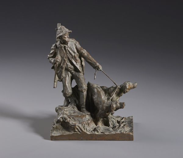 VEDANI MICHELE (1874 - 1969) : Cacciatore con cani  - Asta Asta 493 | ARTE ANTICA E DEL XIX SECOLO - Dipinti e sculture del XIX secolo Tradizionale - Associazione Nazionale - Case d'Asta italiane