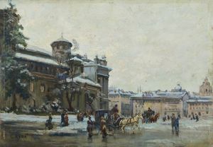 RODA LEONARDO (1868 - 1933) - Piazza Castello, Torino