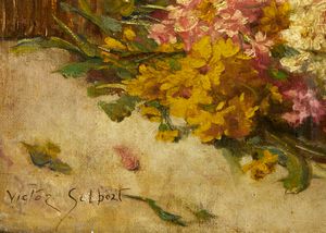 GILBERT VICTOR GABRIEL (1847 - 1935) : La venditrice di fiori  - Asta Asta 493 | ARTE ANTICA E DEL XIX SECOLO - Dipinti e sculture del XIX secolo Tradizionale - Associazione Nazionale - Case d'Asta italiane