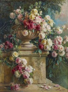 BARZANTI LICINIO (1857 - 1944) - Trionfo di rose