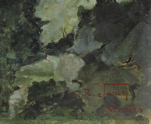 TAFURI RAFFAELE (1857 - 1929) : Malvarosa (Gentildonna in un giardino)  - Asta Asta 493 | ARTE ANTICA E DEL XIX SECOLO - Dipinti e sculture del XIX secolo Tradizionale - Associazione Nazionale - Case d'Asta italiane