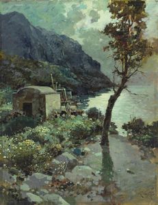 GIORDANO FELICE (1880 - 1964) - Notturno a Capri