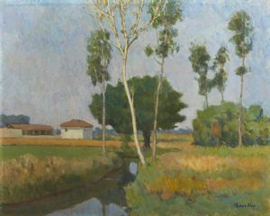 NOVELLO GIUSEPPE (1897 - 1988) - Estate (Campagna codognese)