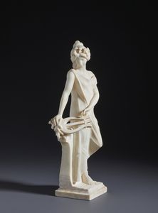 SCULTORE FIORENTINO DEL XIX SECOLO : Figura di musa con lira  - Asta Asta 493 | ARTE ANTICA E DEL XIX SECOLO - Dipinti e sculture del XIX secolo Tradizionale - Associazione Nazionale - Case d'Asta italiane