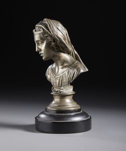 GEMITO VINCENZO (1852 - 1929) : Busto femminile  - Asta Asta 493 | ARTE ANTICA E DEL XIX SECOLO - Dipinti e sculture del XIX secolo Tradizionale - Associazione Nazionale - Case d'Asta italiane