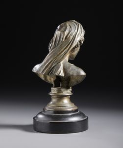 GEMITO VINCENZO (1852 - 1929) : Busto femminile  - Asta Asta 493 | ARTE ANTICA E DEL XIX SECOLO - Dipinti e sculture del XIX secolo Tradizionale - Associazione Nazionale - Case d'Asta italiane