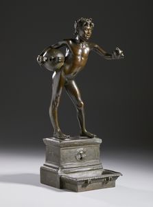 GEMITO VINCENZO (1852 - 1929) : Fonderia. Acquaiolo  - Asta Asta 493 | ARTE ANTICA E DEL XIX SECOLO - Dipinti e sculture del XIX secolo Tradizionale - Associazione Nazionale - Case d'Asta italiane