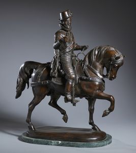 HUNT (XIX-XX SECOLO) JAMES : Enrico IV di Francia a cavallo  - Asta Asta 493 | ARTE ANTICA E DEL XIX SECOLO - Dipinti e sculture del XIX secolo Tradizionale - Associazione Nazionale - Case d'Asta italiane