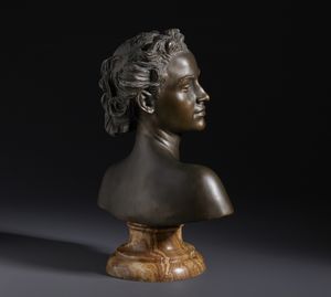 PEZZANI (PRIMA META' DEL XX SECOLO) ANTONIO : Busto femminile  - Asta Asta 493 | ARTE ANTICA E DEL XIX SECOLO - Dipinti e sculture del XIX secolo Tradizionale - Associazione Nazionale - Case d'Asta italiane