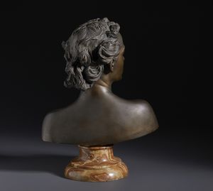 PEZZANI (PRIMA META' DEL XX SECOLO) ANTONIO : Busto femminile  - Asta Asta 493 | ARTE ANTICA E DEL XIX SECOLO - Dipinti e sculture del XIX secolo Tradizionale - Associazione Nazionale - Case d'Asta italiane