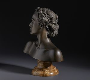 PEZZANI (PRIMA META' DEL XX SECOLO) ANTONIO : Busto femminile  - Asta Asta 493 | ARTE ANTICA E DEL XIX SECOLO - Dipinti e sculture del XIX secolo Tradizionale - Associazione Nazionale - Case d'Asta italiane