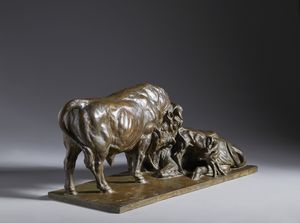 TOFANARI  SIRIO (1886 - 1969) : La famiglia  - Asta Asta 493 | ARTE ANTICA E DEL XIX SECOLO - Dipinti e sculture del XIX secolo Tradizionale - Associazione Nazionale - Case d'Asta italiane