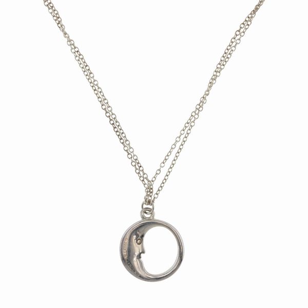 Tiffany & Co. collana con pendente mezza luna in argento 925  - Asta Gioielli Orologi e Fashion Vintage Web Only - Associazione Nazionale - Case d'Asta italiane