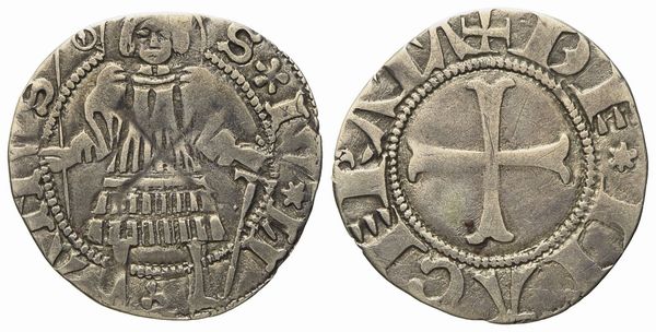 MACERATA. Autonomia (1392 - 1447). Grosso San Giuliano. Ag (0,79 g; 19,01 mm).  - Asta Monete e medaglie medievali e moderne italiane ed estere - Associazione Nazionale - Case d'Asta italiane