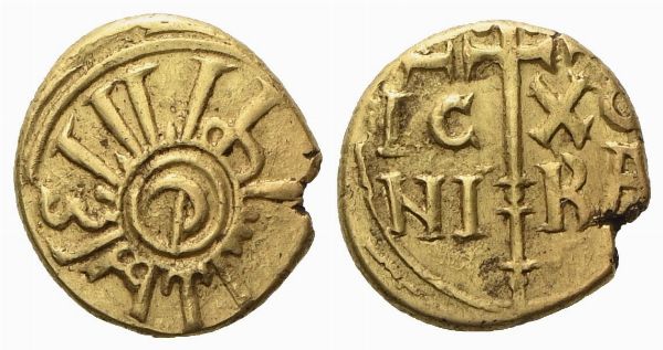 MESSINA. Regno di Sicilia. Tancredi (1190 - 1194). Tarì. Au (1,65 g; 11,27 mm)  - Asta Monete e medaglie medievali e moderne italiane ed estere - Associazione Nazionale - Case d'Asta italiane