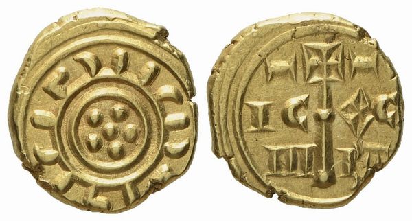 MESSINA. Regno di Sicilia. Federico II (1197 - 1250). Multiplo di tarì. Au (1,87 g; 11,5 mm)  - Asta Monete e medaglie medievali e moderne italiane ed estere - Associazione Nazionale - Case d'Asta italiane