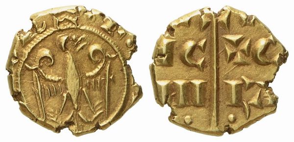 MESSINA. Regno di Sicilia. Federico II (1197 - 1250). Tarì. Au (1,43 g; 11,4 mm)  - Asta Monete e medaglie medievali e moderne italiane ed estere - Associazione Nazionale - Case d'Asta italiane