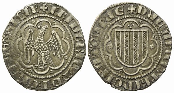 MESSINA. Regno di Sicilia. Federico III d'Aragona (1296-1334). Pierreale. Ag (2,83 g; 23,6 mm)  - Asta Monete e medaglie medievali e moderne italiane ed estere - Associazione Nazionale - Case d'Asta italiane