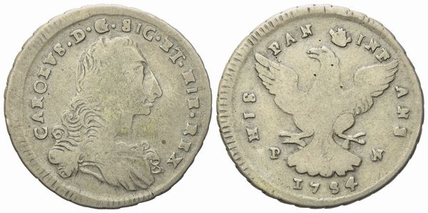 PALERMO. Regno di Sicilia. Carlo di Borbone (1734-1759). 4 tari 1754. Ag (8,55 g; 30,2 mm)  - Asta Monete e medaglie medievali e moderne italiane ed estere - Associazione Nazionale - Case d'Asta italiane